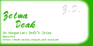 zelma deak business card